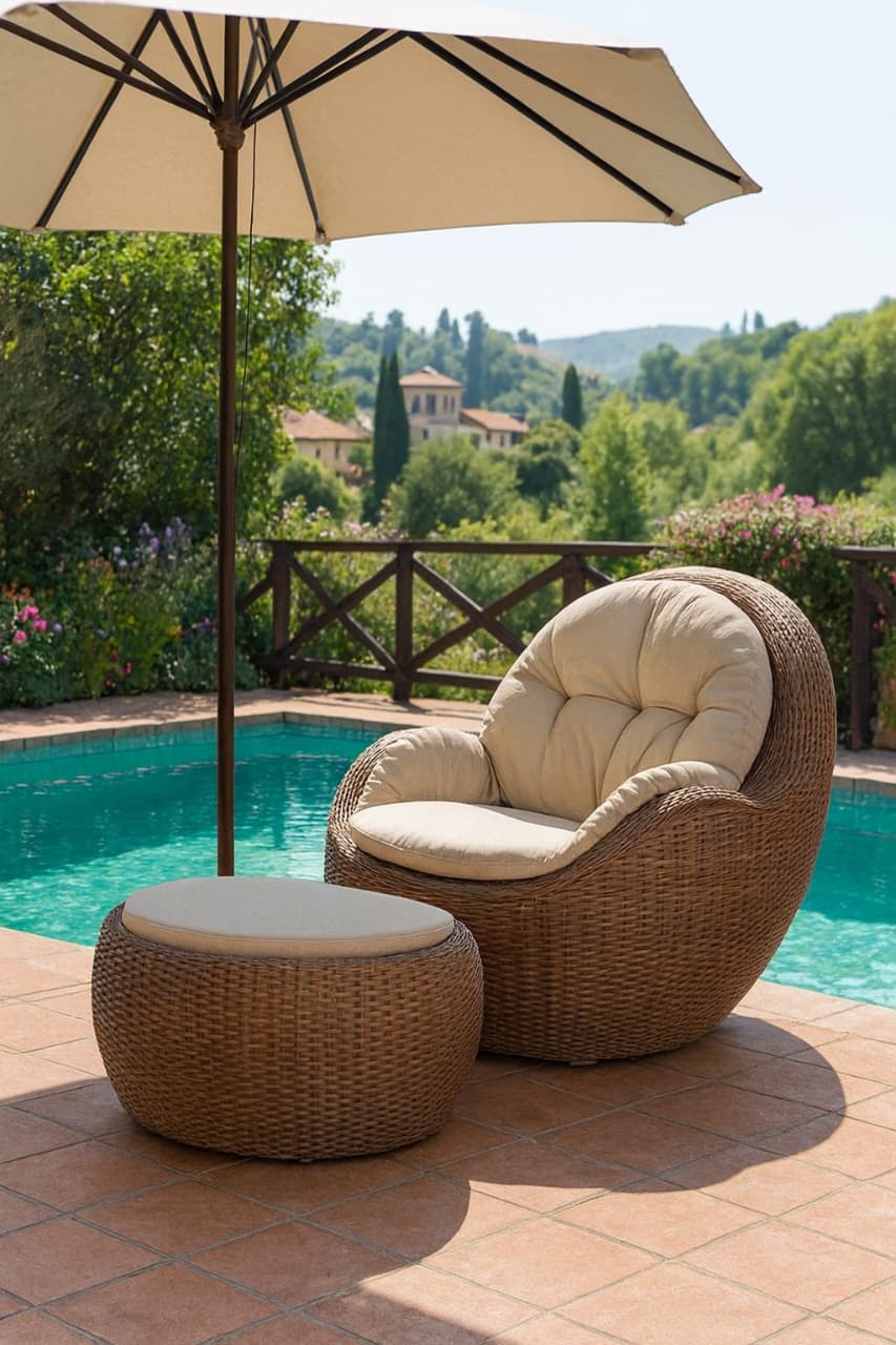 Piatro Chair + Ottoman